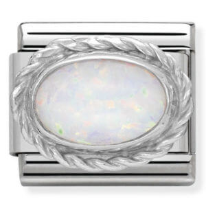 Nomination Silver White Opal (Birthstone of October)