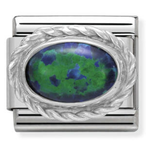 Nomination Silver Green Opal