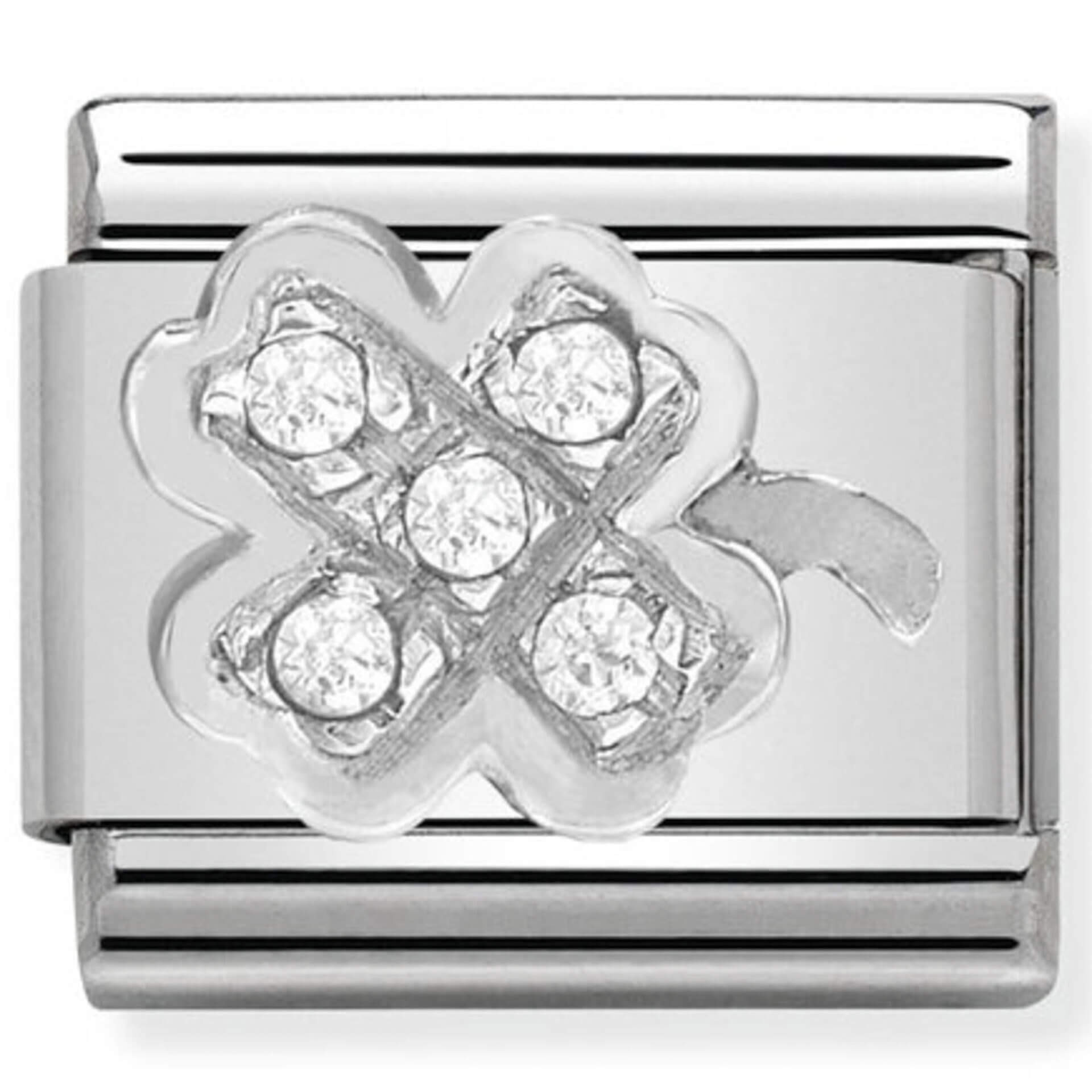 Nomination Silver Four-Leaf Clover