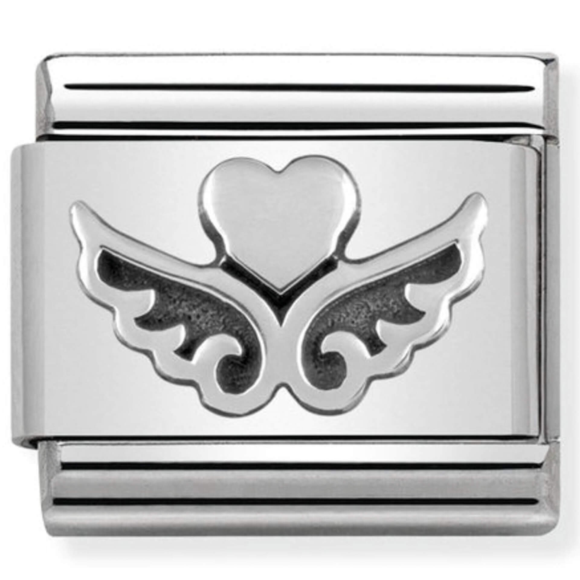 Nomination Silver Flying Heart