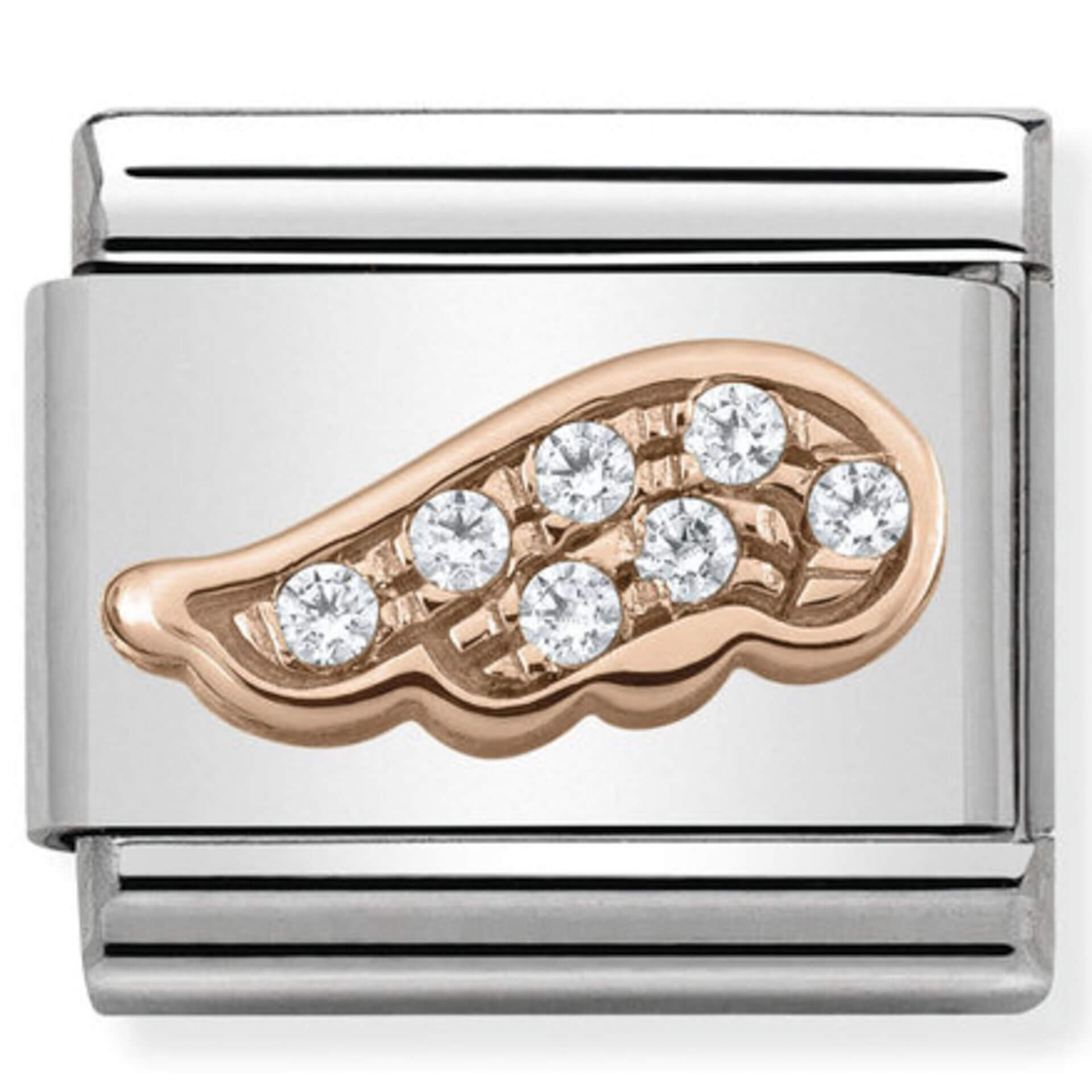 Nomination Rose Gold Wing With White CZ