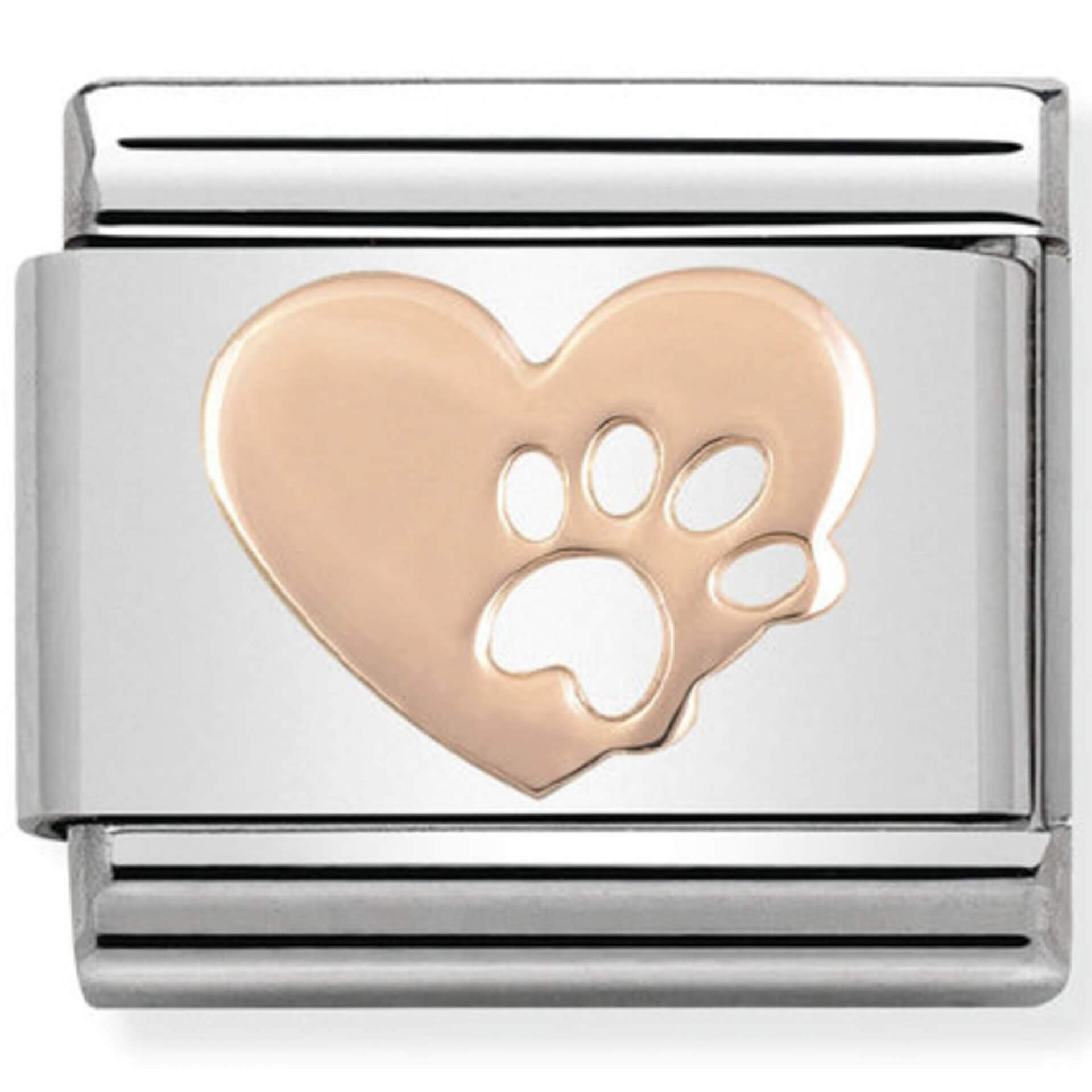 Nomination Rose Gold Heart With Paw