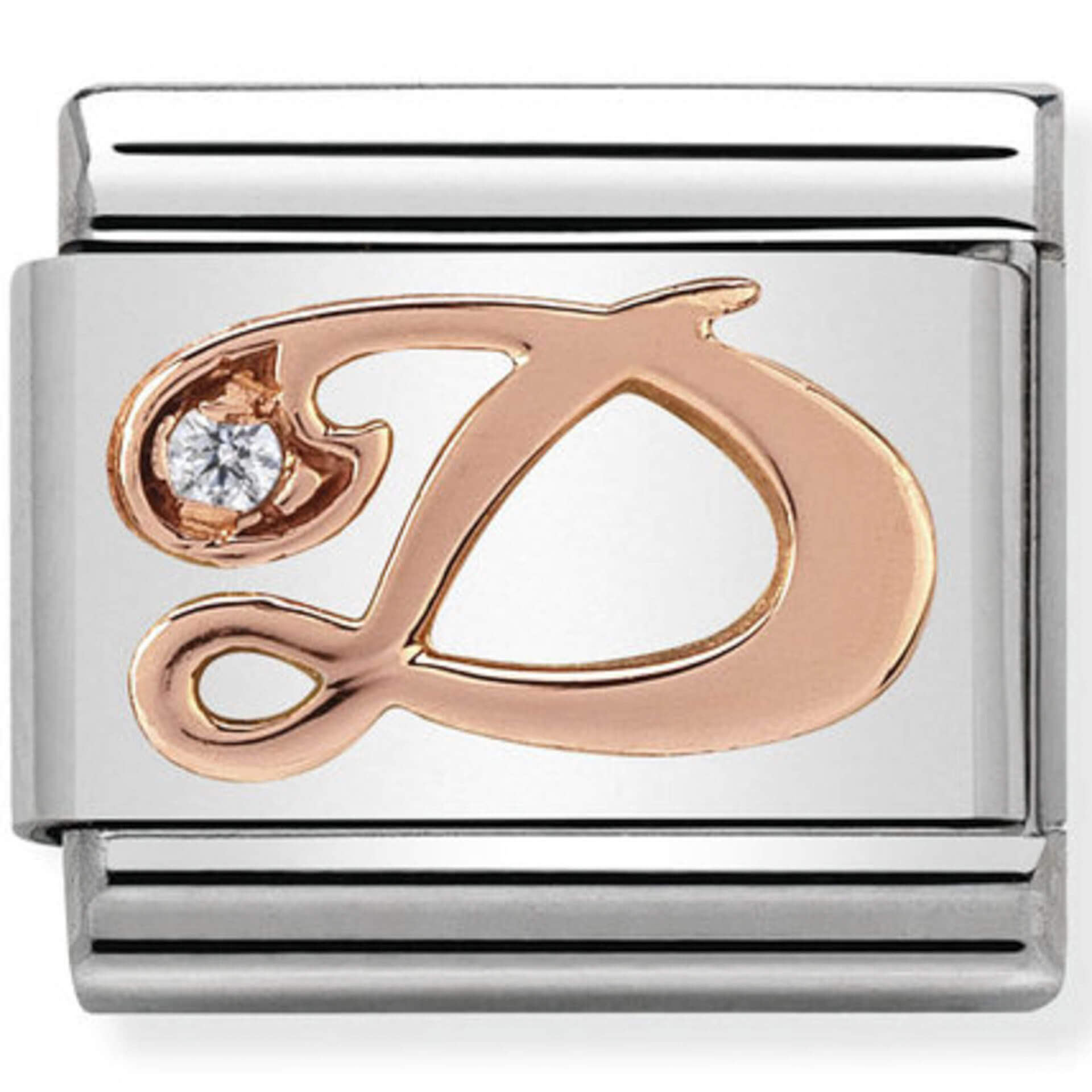 Nomination Rose Gold Letter "D"
