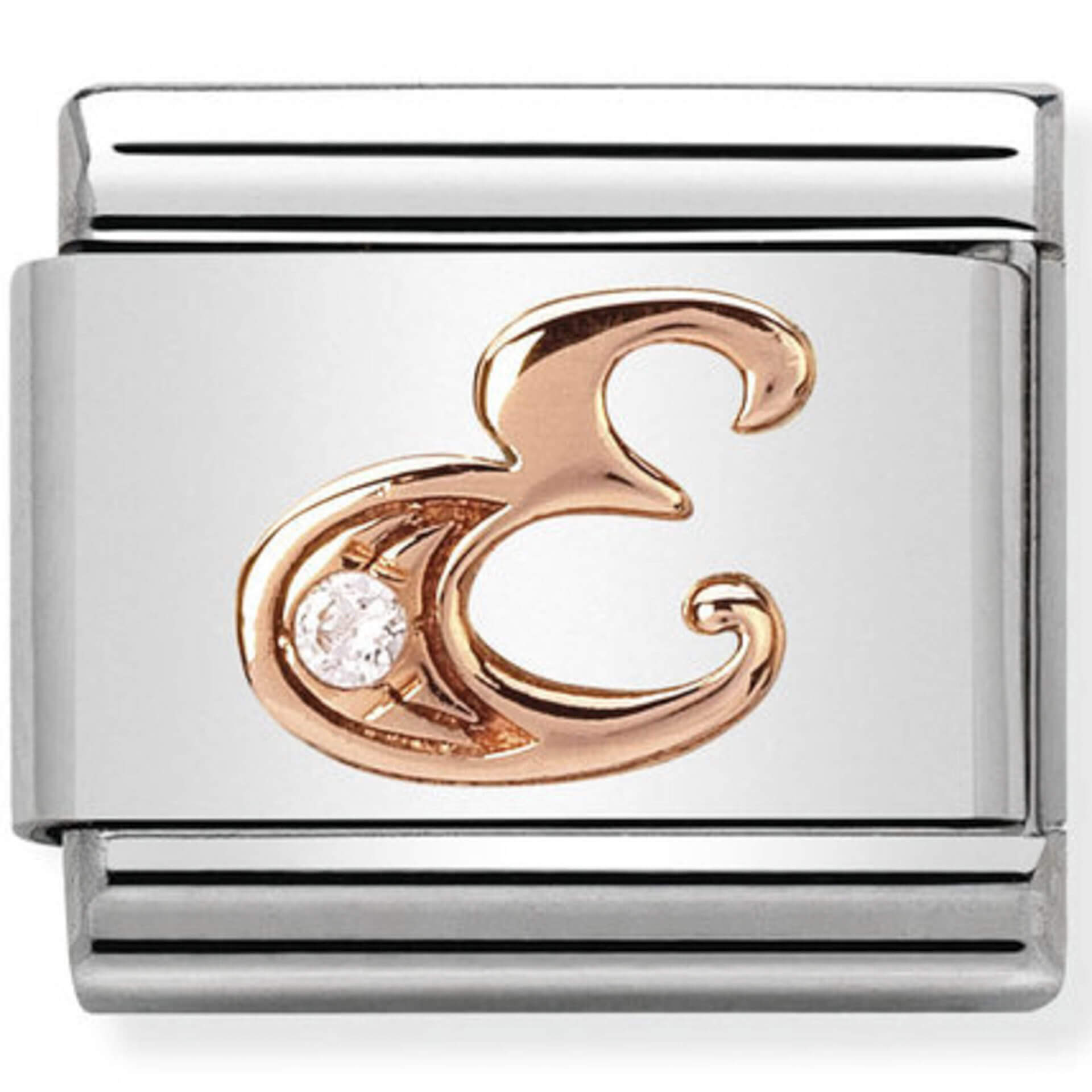 Nomination Rose Gold Letter "E"