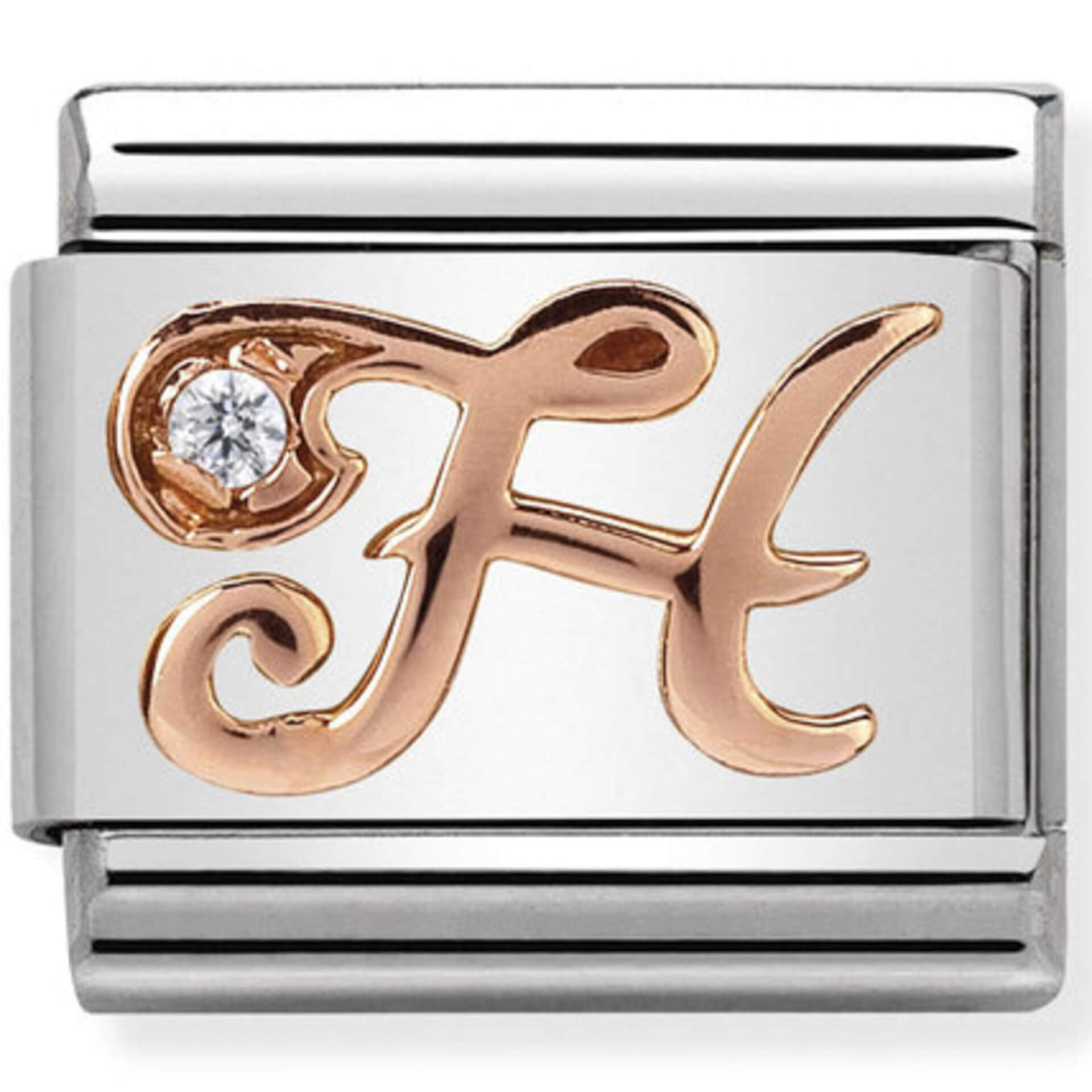 Nomination Rose Gold Letter "H"