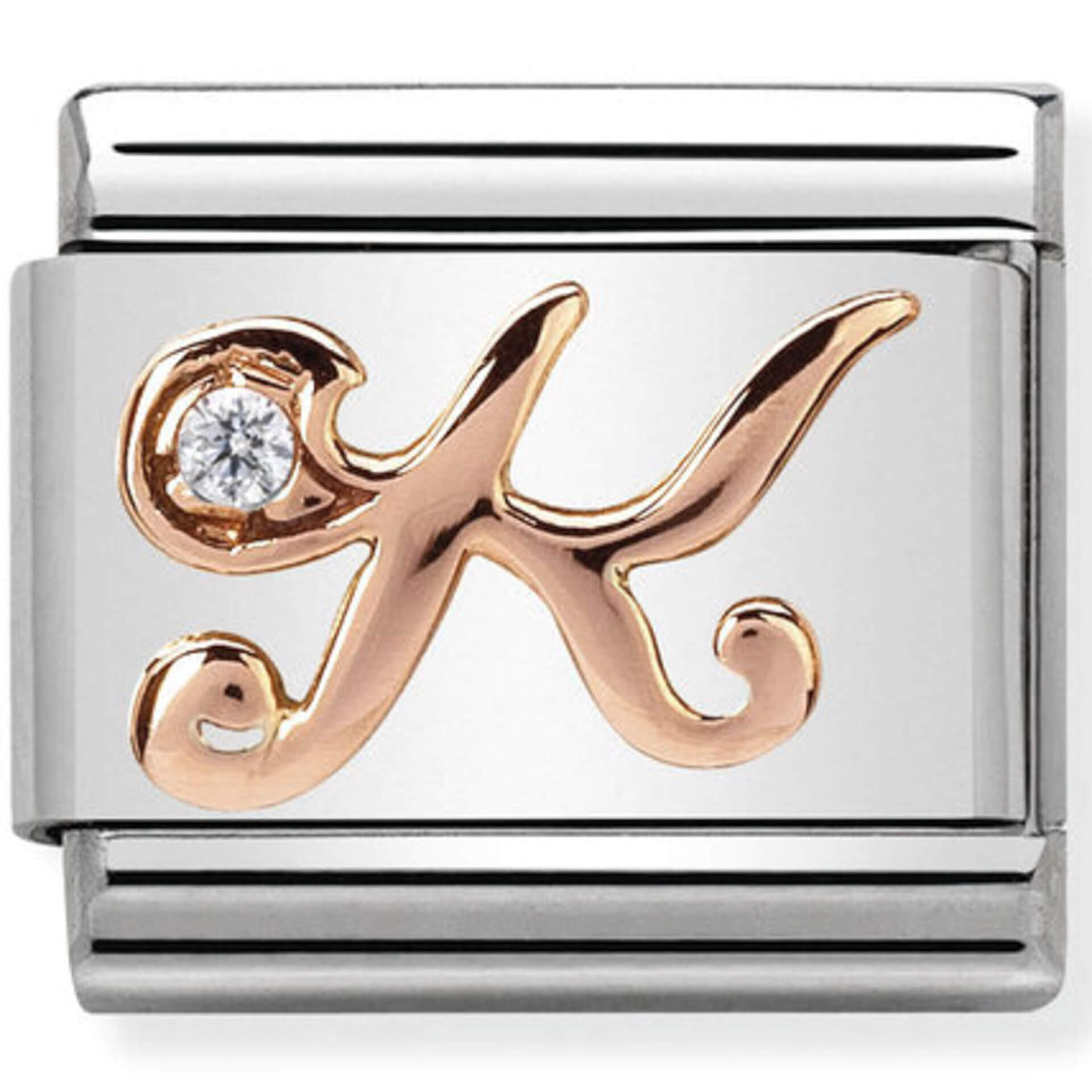 Nomination Rose Gold Letter "K"