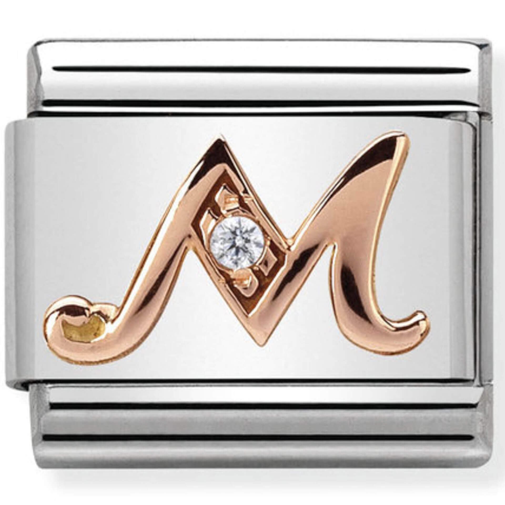 Nomination Rose Gold Letter "M"
