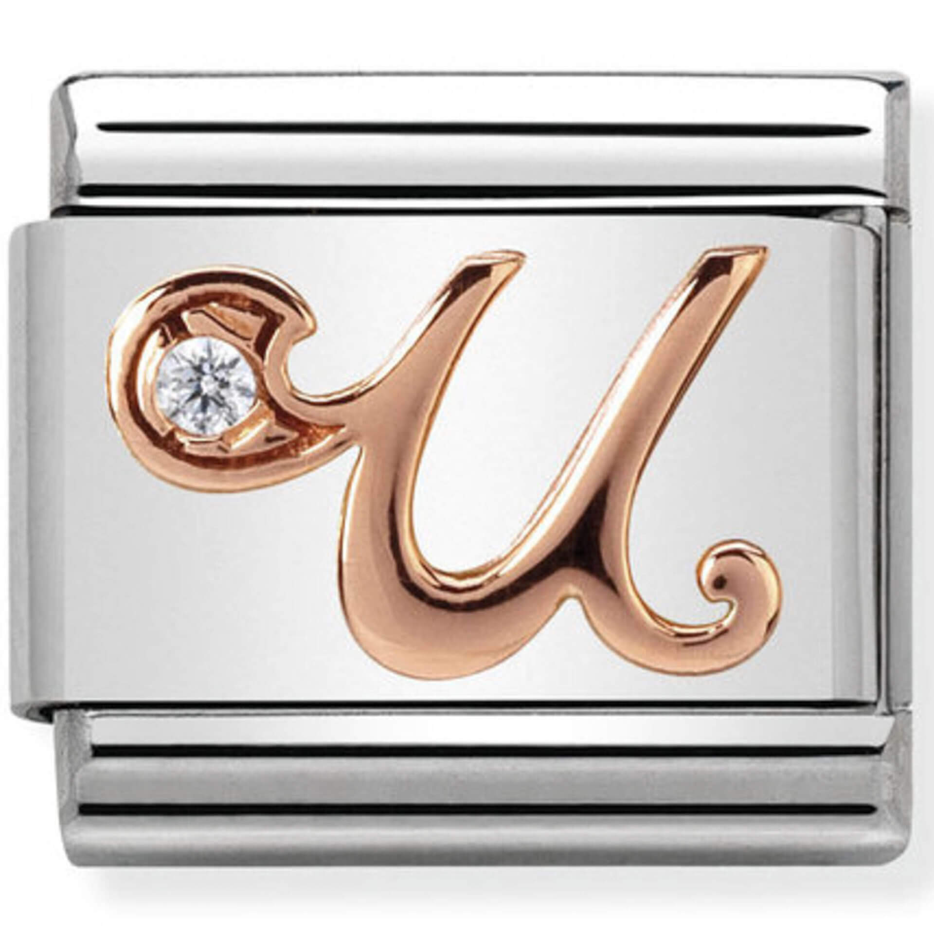 Nomination Rose Gold Letter "U"