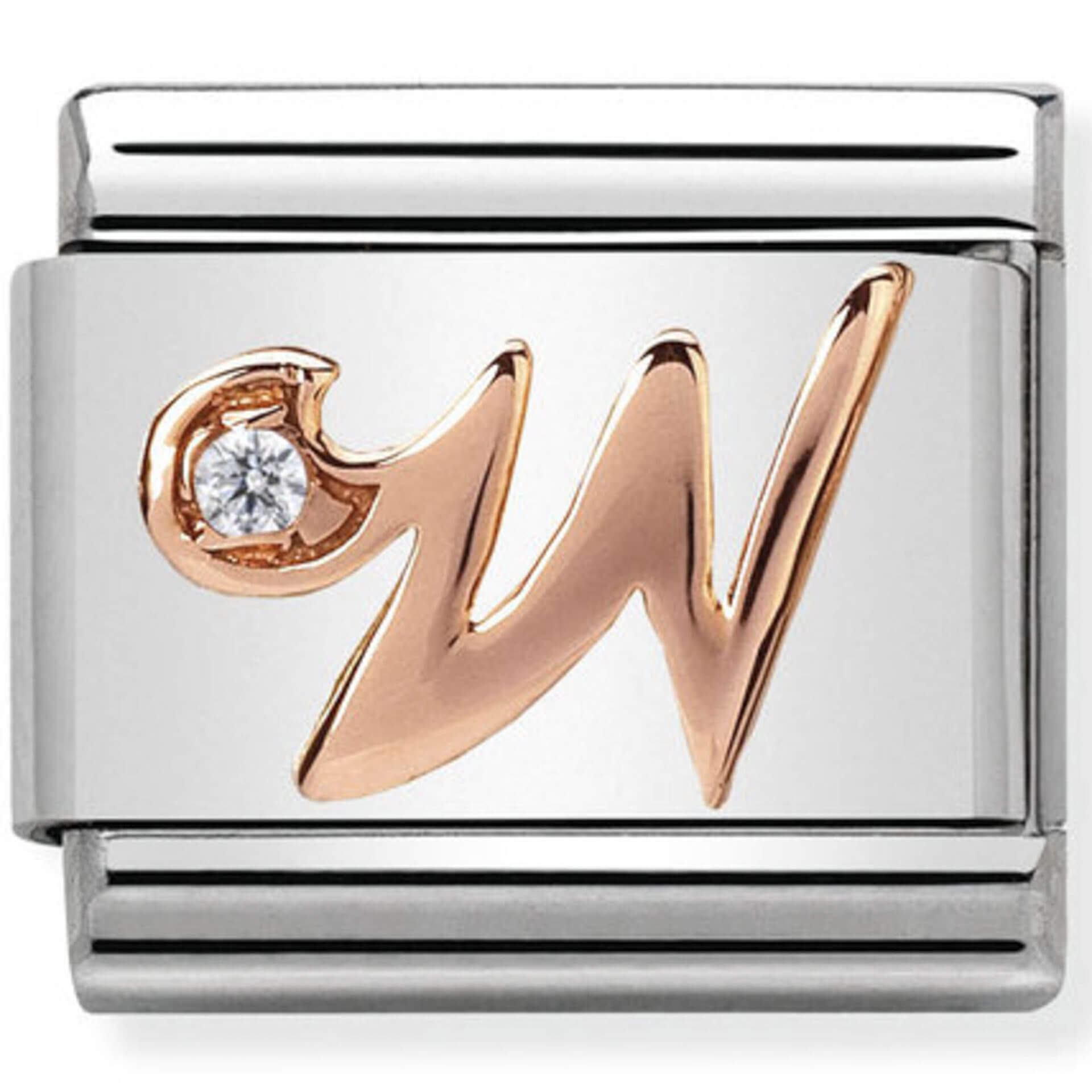 Nomination Rose Gold Letter "W"
