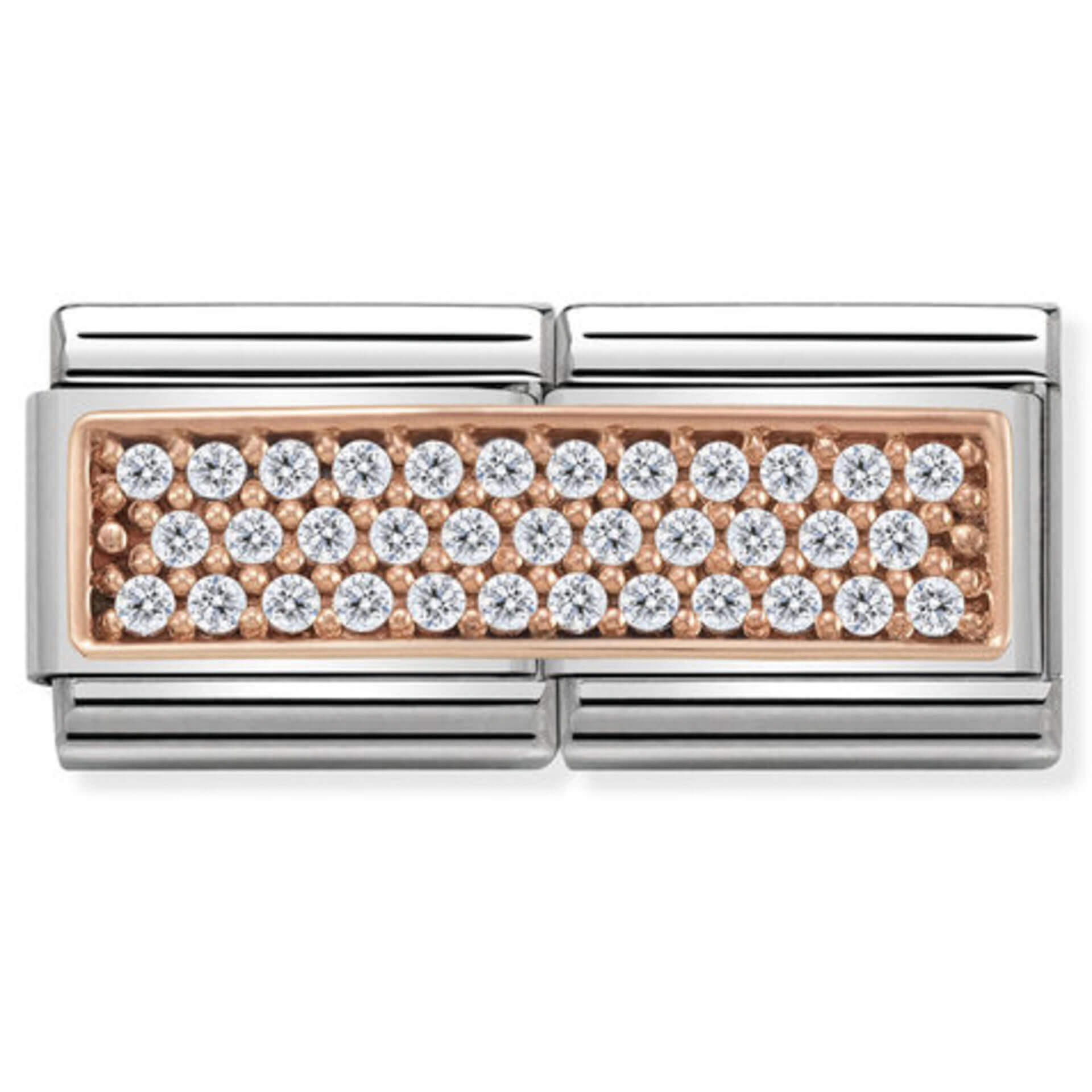Nomination Rose Gold Double Link With CZ