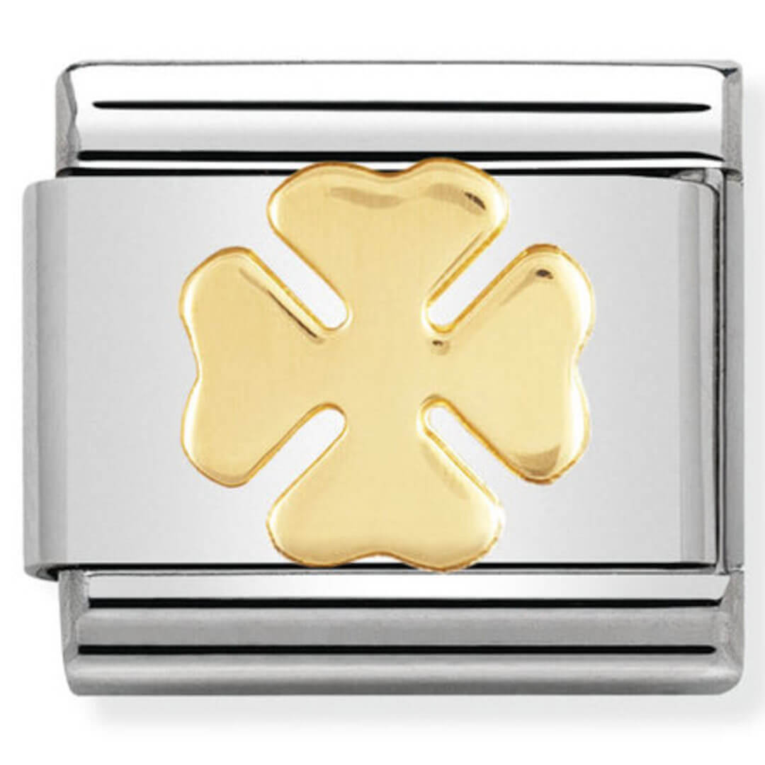 Nomination Gold Four-Leaf Clover