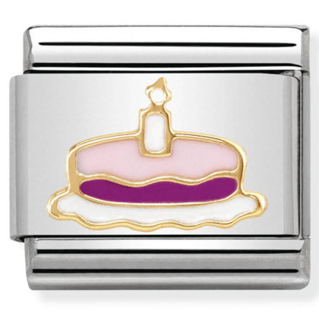 Nomination Gold Cake with Candle