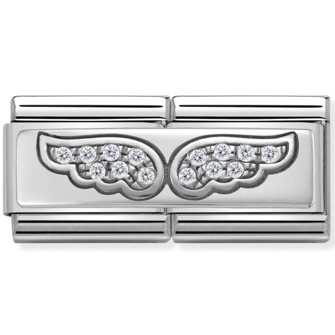 Nomination Silver Angel Wings With CZ