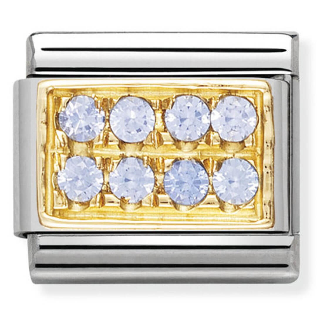 Nomination Gold Pave Light Blue