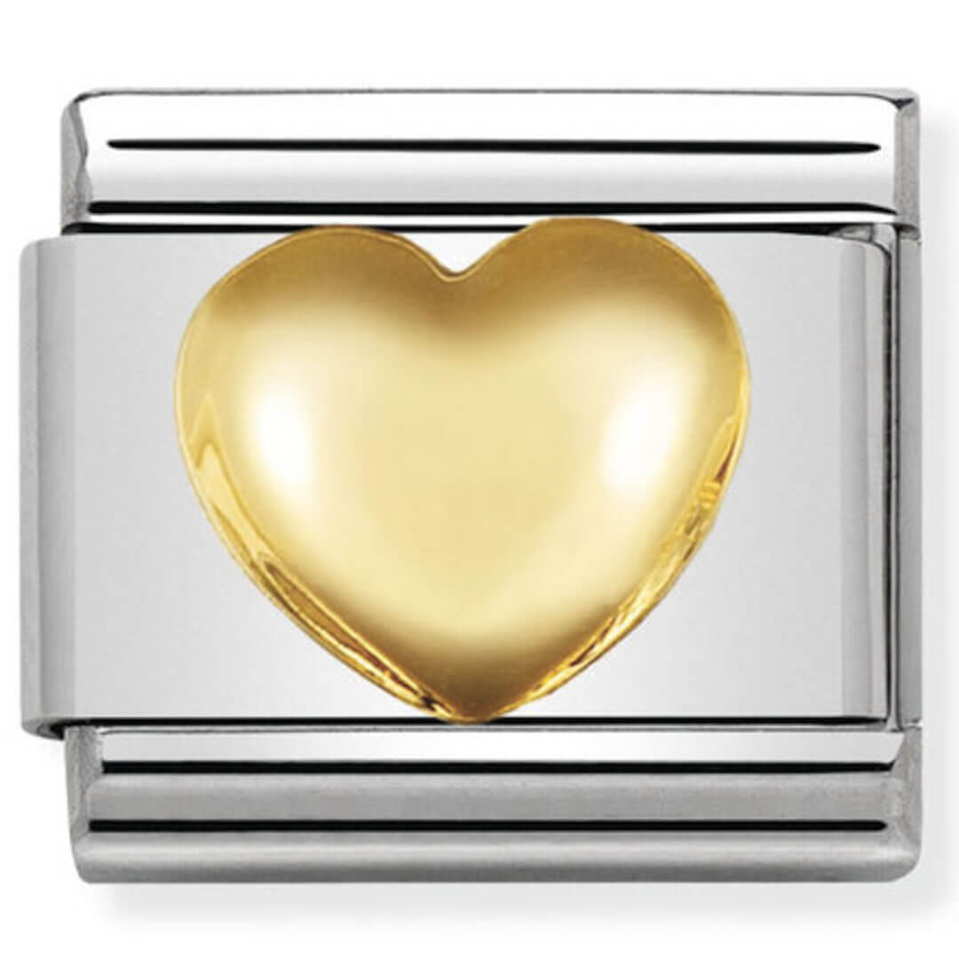 Nomination Gold Raised Heart