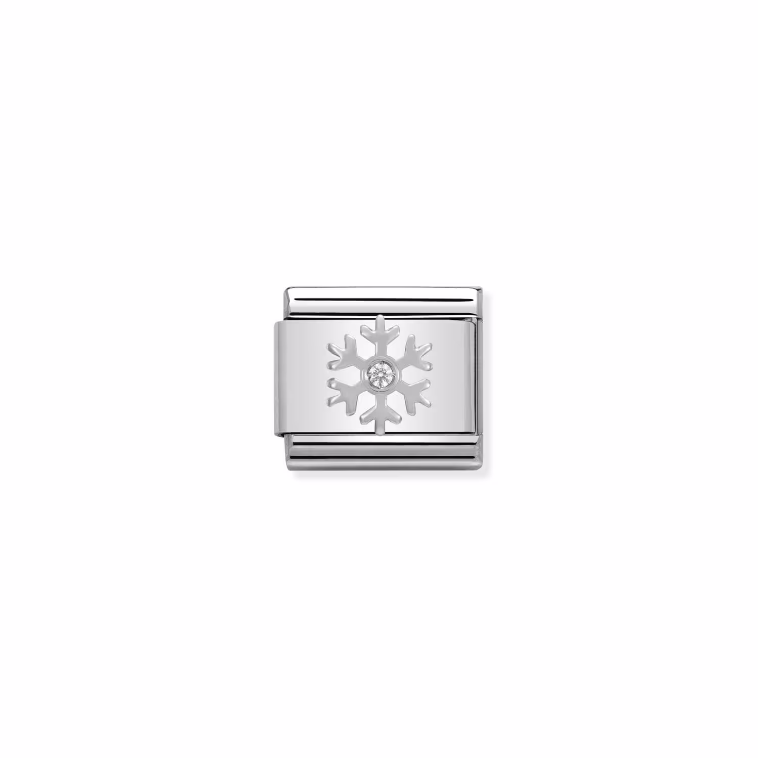 Nomination Silver Snowflake with White CZ