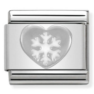 Nomination Silver Heart with Snowflake
