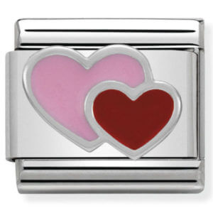 Nomination Silver Double Heart