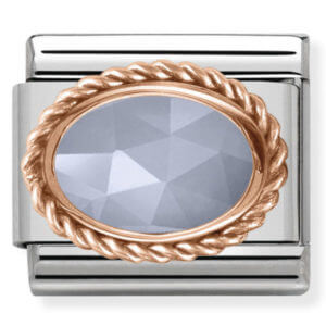 Nomination Rose Gold Blue Bonded Agate