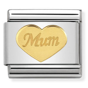 Nomination Gold Mum Heart