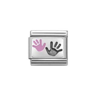 Pink hands Nomination charm