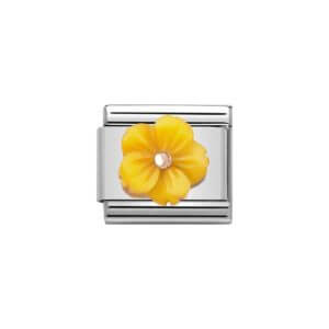 Nomination yellow flower charm