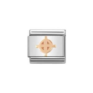 Rose gold Celtic Cross Nomination Charm