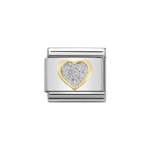 Nomination glitter heart charm