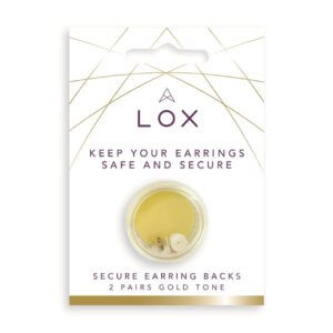 LOX Secure Earring Backs 2 Packs - Gold Colour