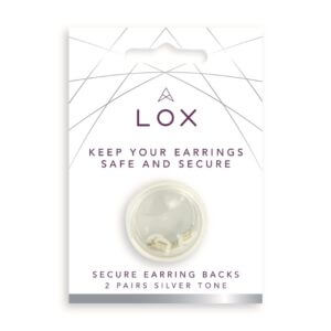 LOX Secure Earring Backs 2 Packs - Silver Colour