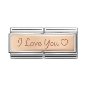 Nomination Rose Gold I love You Double Charm