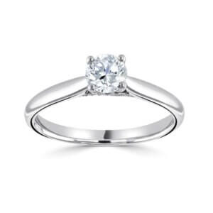 Desire - 18ct white gold Engagement Ring with 0.25ct Round Brilliant cut Diamond Centre