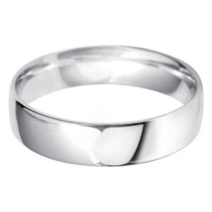 Classic Court Wedding Band - White 6mm