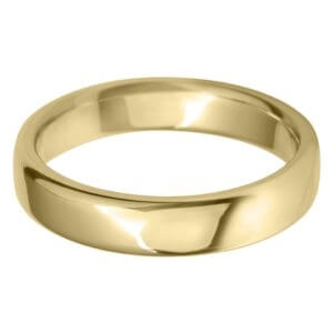 Classic Round Flat Wedding Band - Yellow 6mm