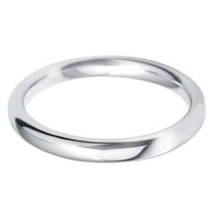 Luxury Court Wedding Band - White 6mm