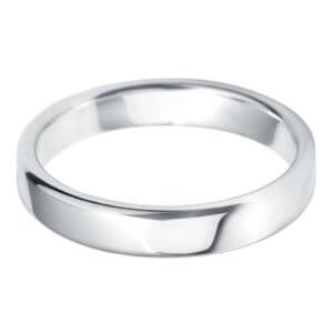 Luxury Court Wedding Band - White 6mm