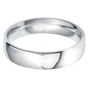 Luxury Court Wedding Band - White 6mm