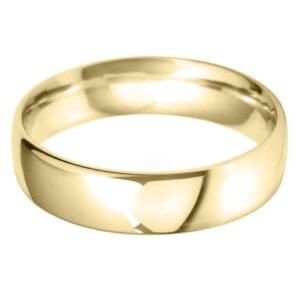 Luxury Court Wedding Band - Yellow 6mm