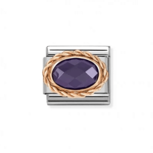 Nomination Rose Gold Purple Stone