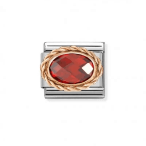 Nomination Rose Gold Red Stone
