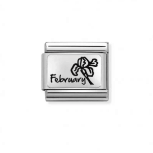 Nomination Silver February Flower