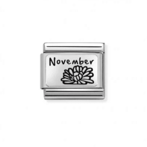 Nomination Silver November Flower