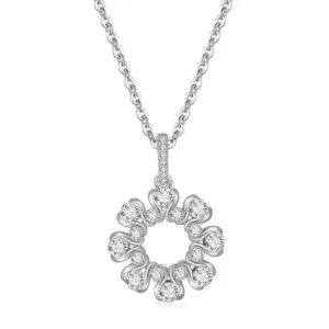 Fei Liu Lilia Openwork Pendant in Silver Cubic Zirconia LIL-925R-301-CZ00