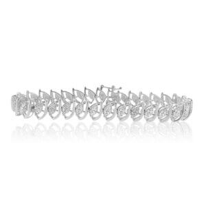 18ct White Gold Diamond Fancy link bracelet
