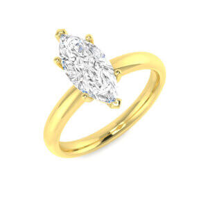 Pre-Owned Marquise cut Diamond solitaire ring 1.53ct