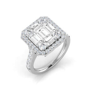 Pre-Owned 9ct White Gold Diamond Statement ring 1.94ct