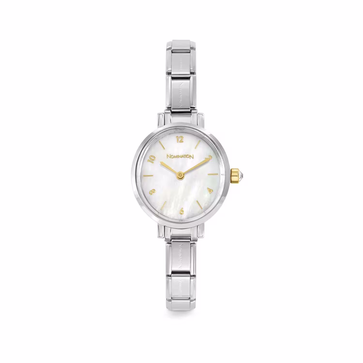 Nomination Classic Stainless Steel Time oval watch, White Mother of Pearl 076040/008