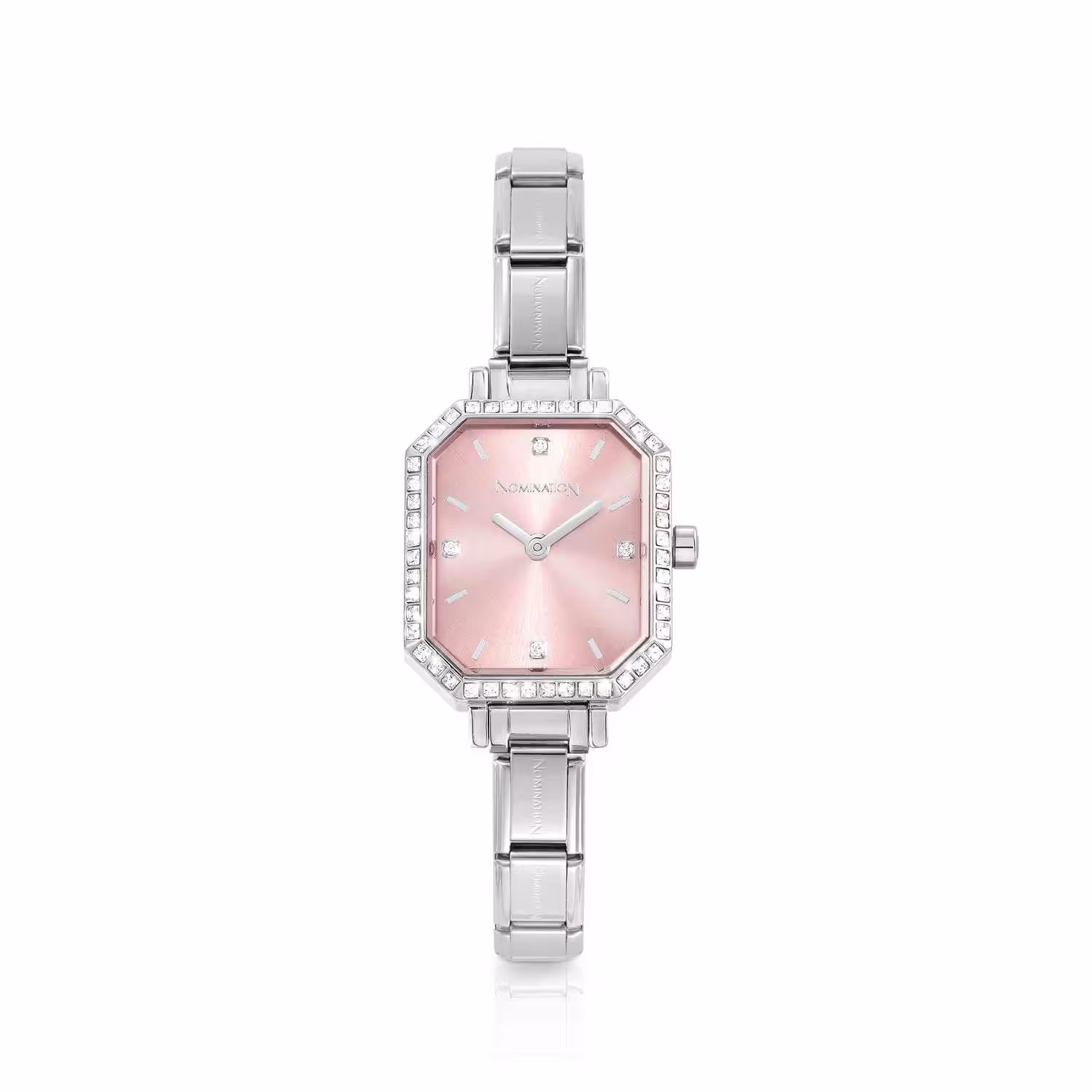 Nomination Classic Stainless Steel Paris watch with stones, Pink 076036/014