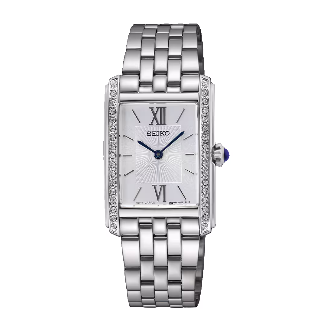 Seiko Ladies’ Classic Quartz Watch in Silver with Crystal Inset SWR091P1