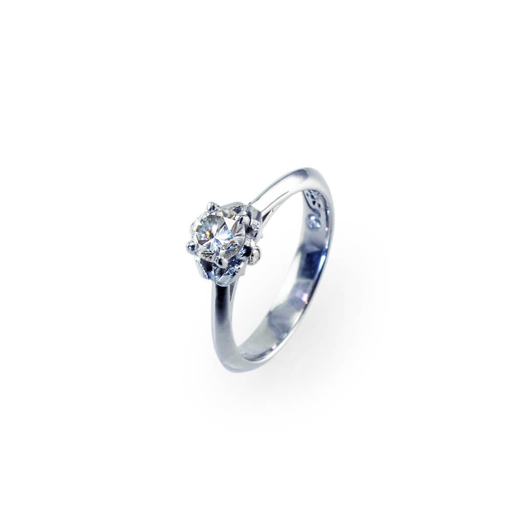 18ct White Gold Signature Diamond Engagement Ring